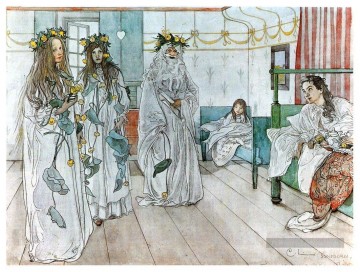 pour le nom de karin jour 1899 Carl Larsson Peinture à l'huile